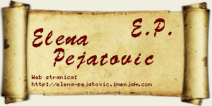 Elena Pejatović vizit kartica